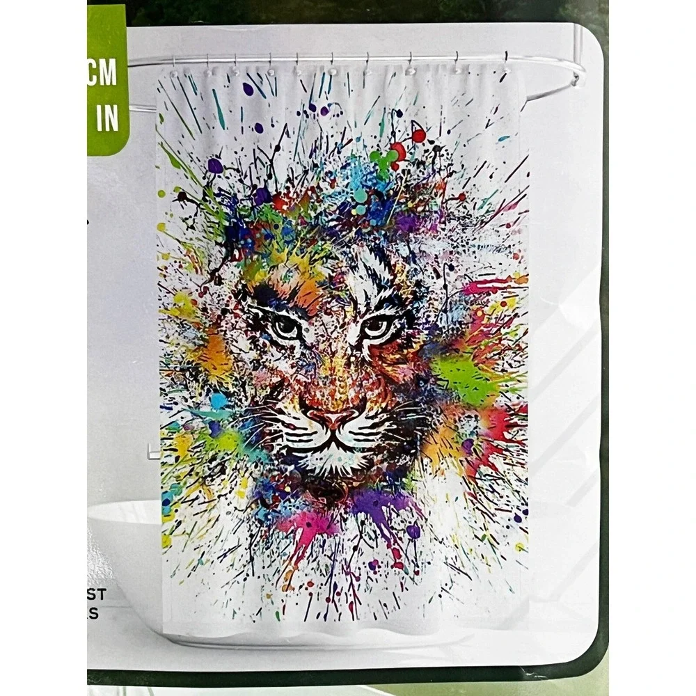 Nature's Own Essence Shower Curtain Liner TIGER Print